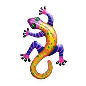 Colorful Metal Gecko Wall Art – 3D Hanging Decor