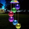 Solar Owl Wind Chimes with LED Lights – Waterproof