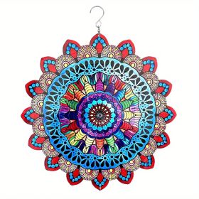 3D Stainless Steel Wind Spinner – Mandala Garden Decor