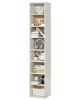8 Tiers Narrow Bookshelf, 71 in Wooden Tall Open Bookcase with Height-Adjustable Shelf
