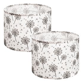 Medium Drum Linen Lamp Shades Set of 2 (13" x 10")