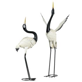 Set of 2 Heron Garden Statues – Outdoor Decor