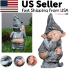 Funny Pooping Gnome Garden Statue – Resin Decor