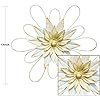 Metal Flower Wall Decor - 13" Metal Floral Wall Decoration for Bedroom, Living Room, Bathroom, Kitchen, Outdoor Wall Art