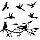 2 Pcs Metal Birds Wall Art Vivid Birds on Branch Silhouette Wall Decor Black Leaves with Bird Outdoor Metal Hanging Wall Sculpture for Home Balcony Ga
