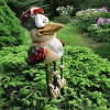 Funny Chicken Fence Decor Statues Set of 3 – Resin Yard Art
