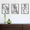 Abstract Line Art Wall Sculpture Set (3-Piece)