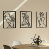 Abstract Line Art Wall Sculpture Set (3-Piece)