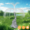 Solar Elephant Fountain Statue with LED Light – Garden Decor