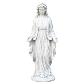 29.29" Tall Magnesium Oxide Statue Religious Virgin Mary, for Garden and Home Dcor