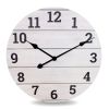 20" Analog Whitewashed Wood Plank Wall Clock