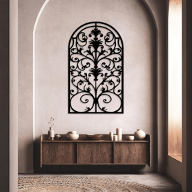 Retro Gothic Arched Wall Art – Antique Window Frame Decor