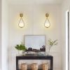 Modern Gold Wall Sconce Set of 2 with Opal Glass Globe