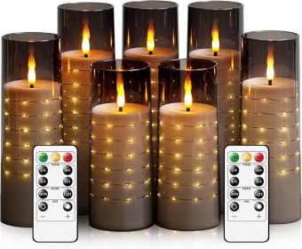 Flameless LED Candles with Star String & Remote