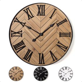 24" Farmhouse Wall Clock – Silent with Roman Numerals