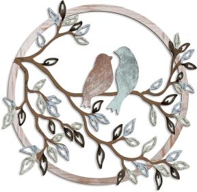 Metal Bird on Tree Branch Wall Art – Silhouette Decor