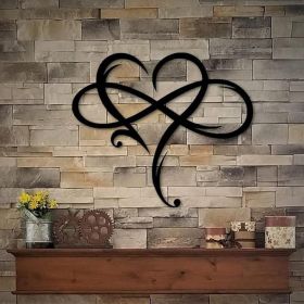 Infinity Heart Metal Wall Art – Love Sign Decor