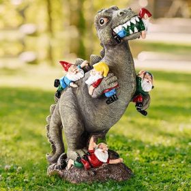 Dinosaur Gnome Garden Statue – Outdoor Decor