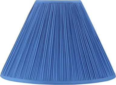 Blue Pleated Empire Lamp Shade – Faux Silk Fabric