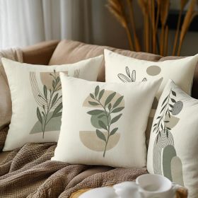 Throw Pillow Covers Set of 4 Throw Pillow Case Linen Blend 20x20In Pillow Case