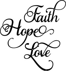 Faith Hope Love Metal Wall Decor Set – Farmhouse Style