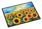 Sunflower Watercolor Doormat – Non-Slip & Washable (18x27)