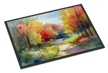 Dogwood Watercolor Doormat – Non-Slip & Washable (18x27)