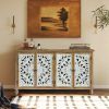 Farmhouse Accent Cabinet with 4 Doors – Storage Sideboard