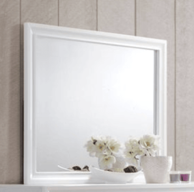 Naima White Finish Mirror