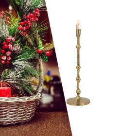 Holiday Decor Taper Candle Holder with Bead Accents