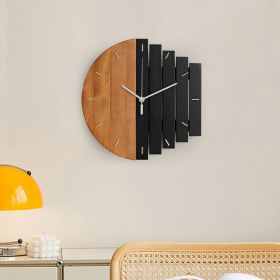 11.8" Rustic Abstract Wood Wall Clock For Living Room Home Hanging Artistic Decor Art