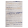 LOOM & LUXE Collection 8X10 Ivory/Blue /Striped Non-Shedding Living Room Bedroom Dining Home Office Stylish and Stain Resistant Area Rug