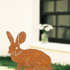 Metal Bunny Garden Stake – Outdoor Yard Decor