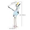 Flying Crane Garden Statue – Metal Lawn Decor with Stakes