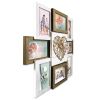 4x6 Picture Frame -- Rustic Wood Heart 8 Photo Collage Wall Photo Frame
