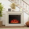 23 Inch Electric Fireplace Insert Fireplace Heater with Adjustable Flame Color
