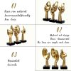 Gold Thinker Statue Set of 3 – Modern Resin Sculptures