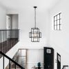 4-Light Metal Lantern Tiered Pendant Hanging Light Fixtures