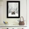 Trendy Decor 4U "Antique Christmas" Framed Wall Art, Modern Home Decor Framed Print for Living Room