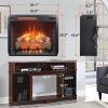 23 inch Infrared heating electric fireplace insert, with log set & realistic flame, remote control with timer, overheating protection