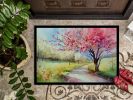 Apple Blossom Watercolor Doormat – Non-Slip & Washable (18x27)