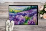 NEW New Hampshire Purple Lilac in Watercolor Doormat Front Door Mat Indoor Outdoor Rugs for Entryway, Non Slip Washable Low Pile, 18H X 27W