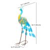 Peacock Garden Statue – Metal Lawn Decor with Stakes