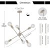 6-Light Mid Century Modern Sputnik Chandelier