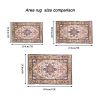 Area Rug 6x9 Vintage Bohemia Large Persian Non-slip Washable Rug For Living Room Kitchen Bedroom Living Room Flower Design Blue/Gold