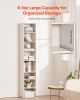 8 Tiers Narrow Bookshelf, 71 in Wooden Tall Open Bookcase with Height-Adjustable Shelf