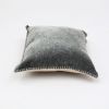 Stonewashed Cotton Velvet Throw Pillow with Decorative Handstiched Edges-19X19"