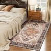 4x6 Boho Medallion Area Rug – Washable & Non-Slip Brown