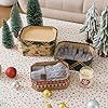 Christmas Gift Boxes with Lids, Vintage Reusable Christmas Nesting Boxes for Presents