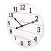 20" Analog Whitewashed Wood Plank Wall Clock